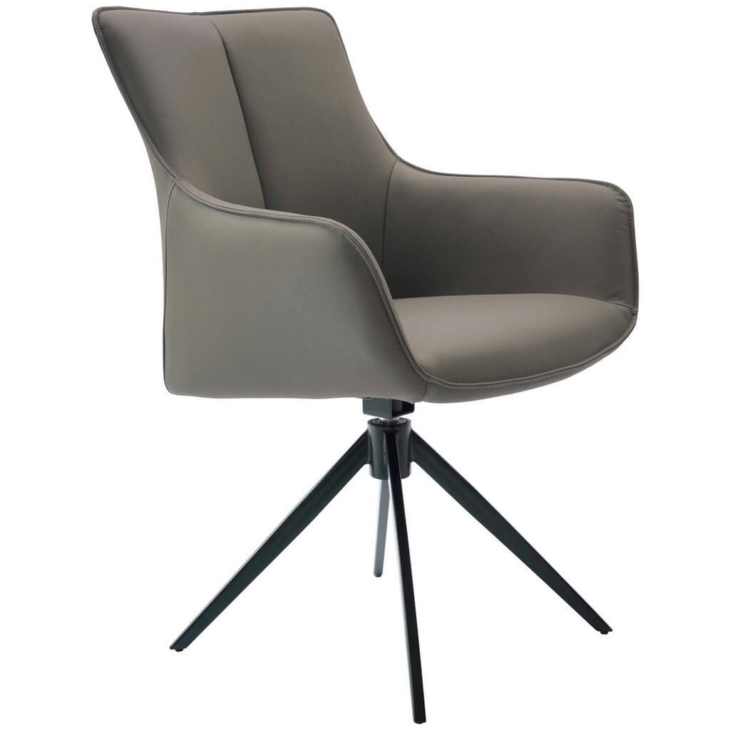 Novel STOLIČKA S PODRÚČKAMI, sivá, čierna