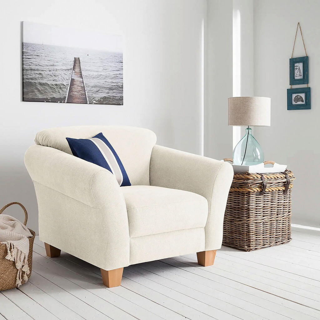 Sit & More KRESLO, textil, krémová