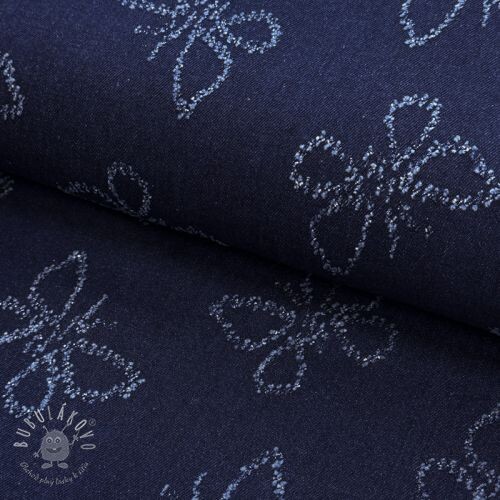 JEANS DENIM JACQUARD Butterflies