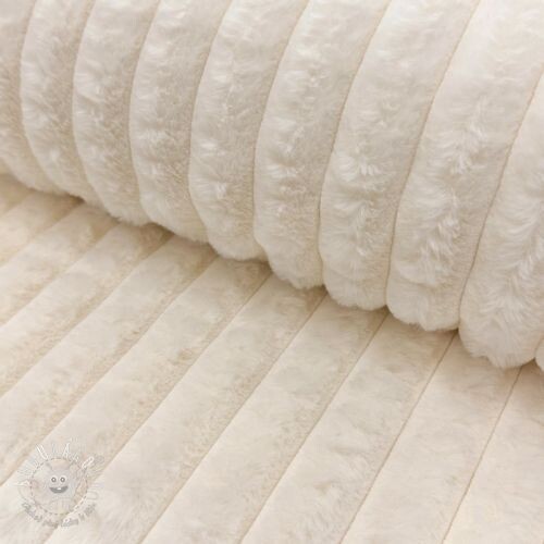 Umelá kožušina Stripes Luxe ecru