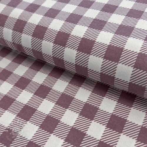 Bavlnená látka FLANNEL BIG Check mauve