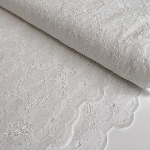 Bavlnená látka EMBROIDERY 2 side Camelia