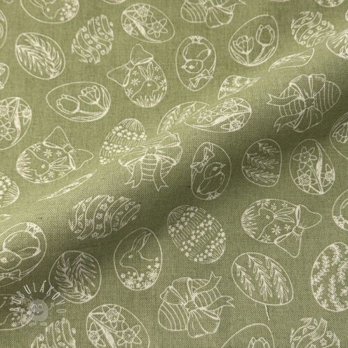 Dekoračná látka Linenlook premium Easter Egg Tale