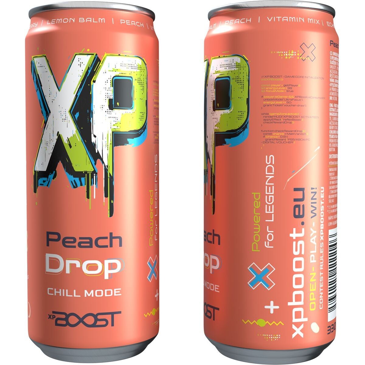 XP BOOST drink - detský bylinný nápoj Peach drop 330ml