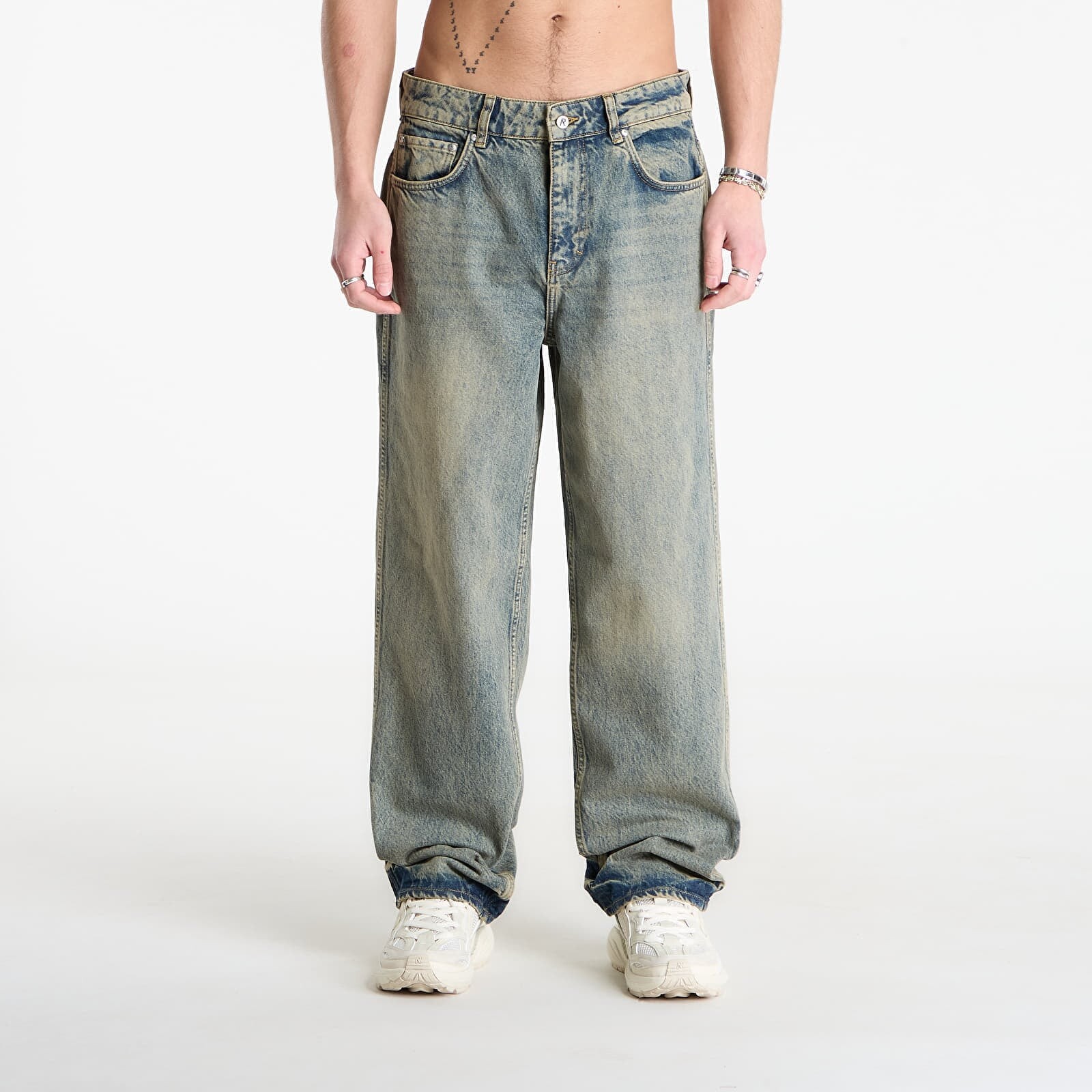 Džínsy REPRESENT R3 Baggy Denim Blue Cream 32
