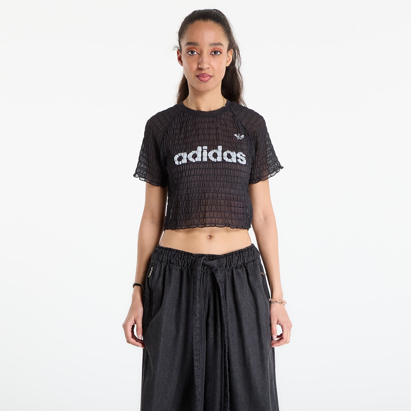 Tričko adidas Smocked Tee Black XS