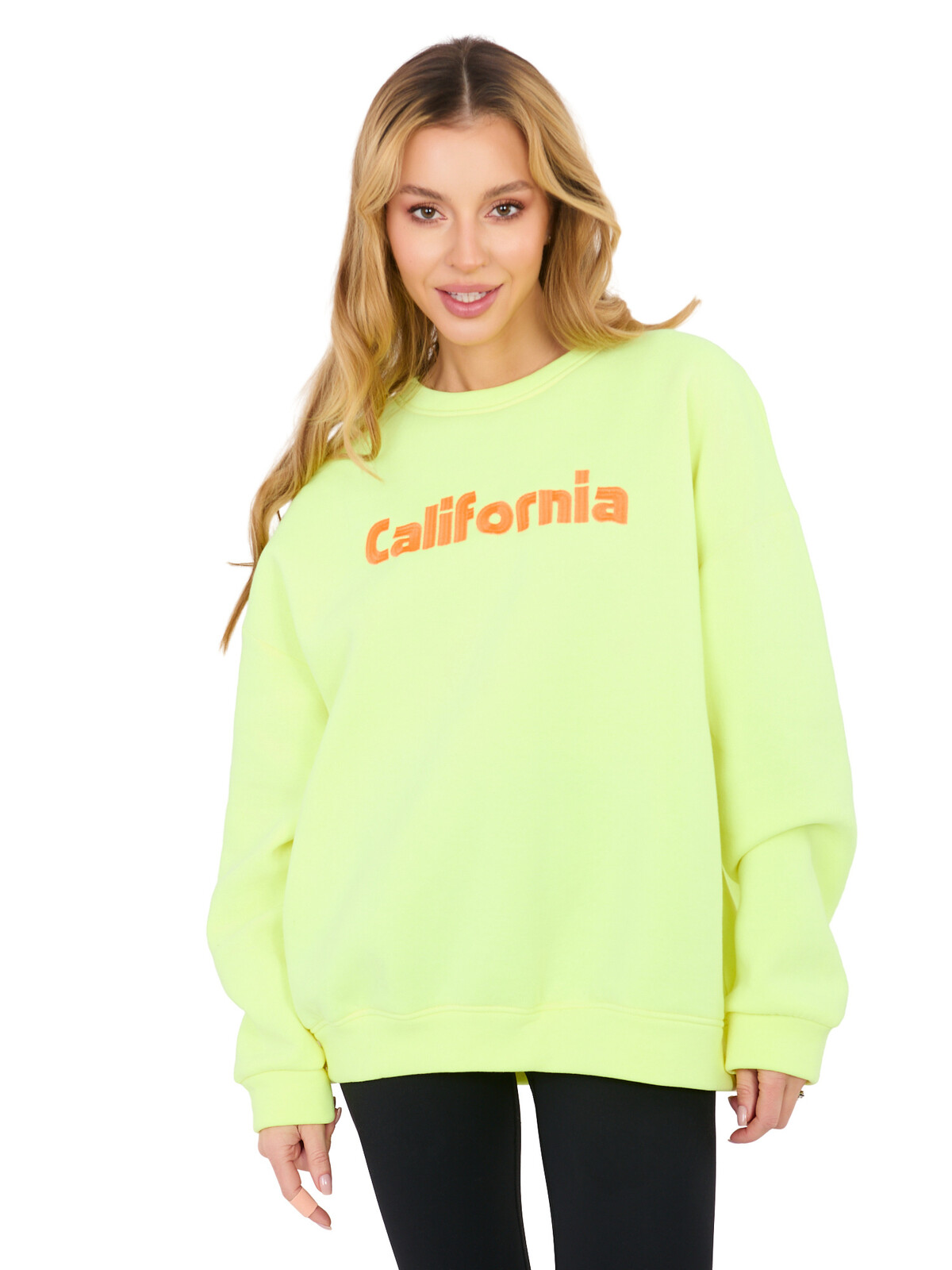 Dámska mikina California fluo žltá