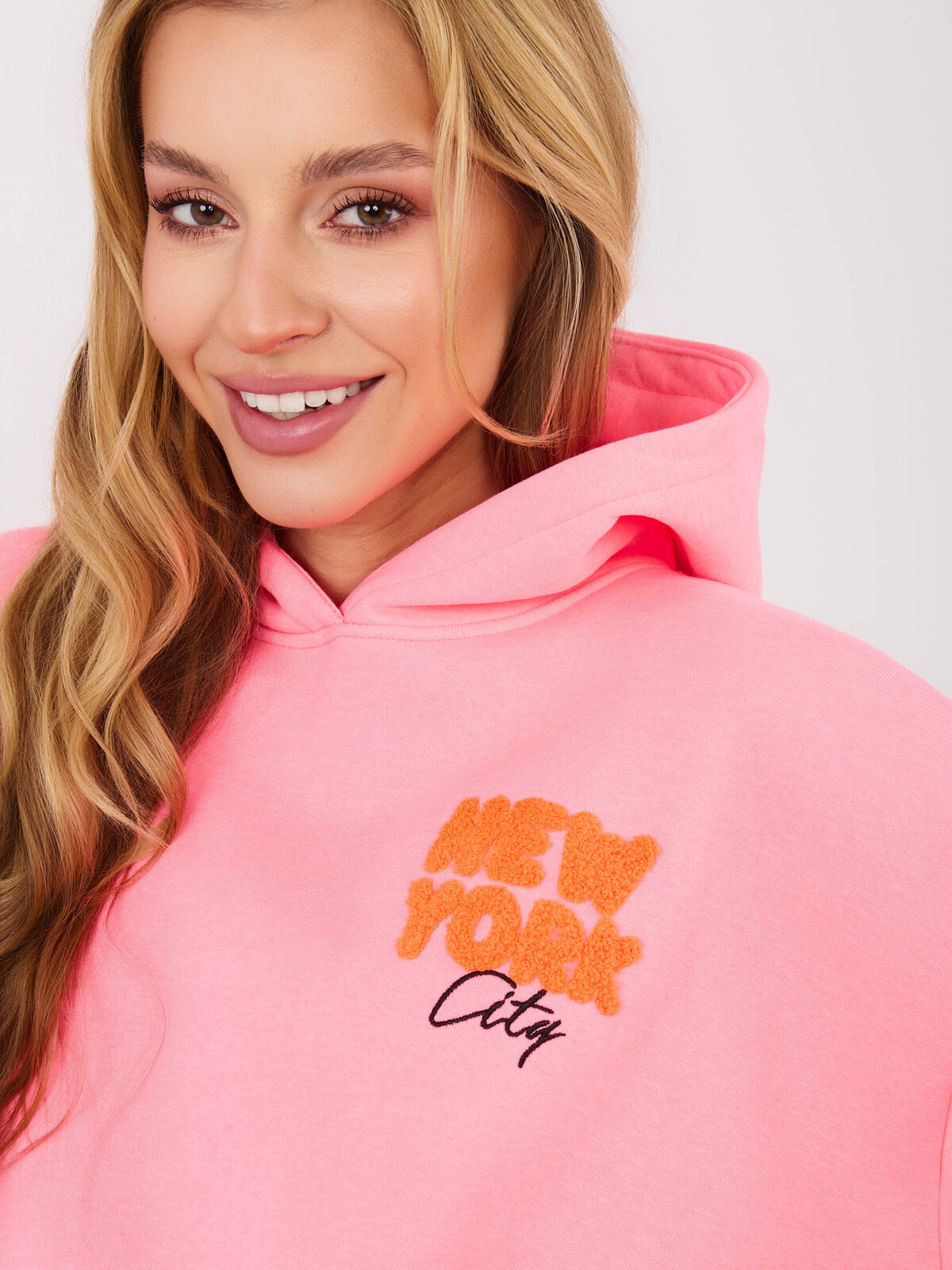 Ružová mikina s kapucňou New York City