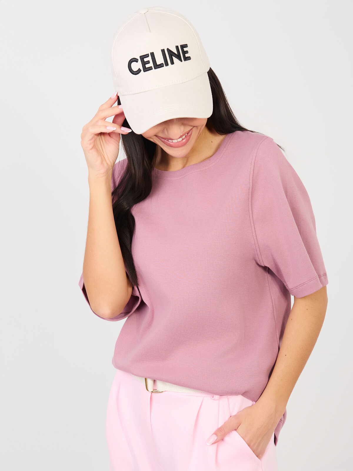 Dámske tričko v tmavoružovej farbe