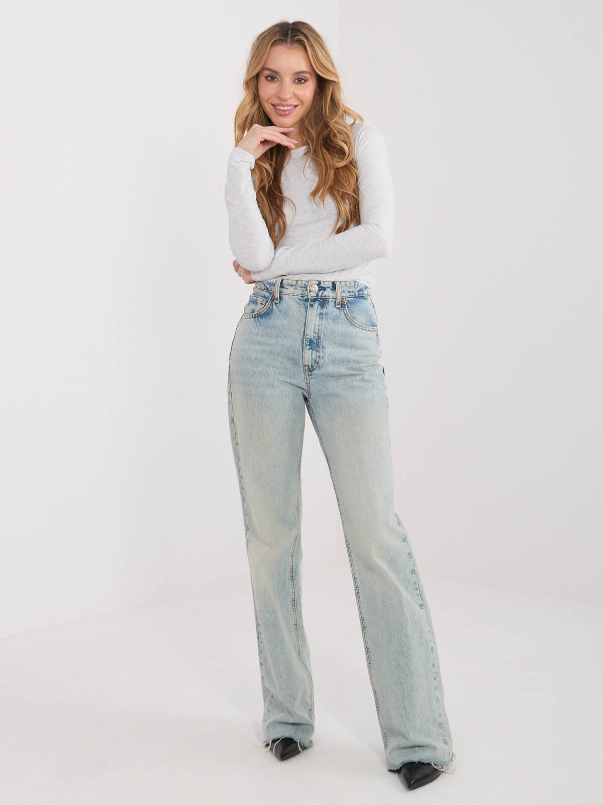 Svetlosivá jednofarebná blúzka