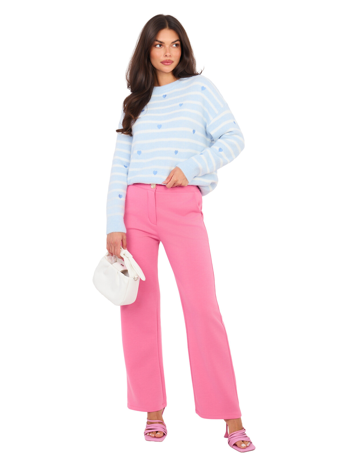 Ružové vzorované nohavice