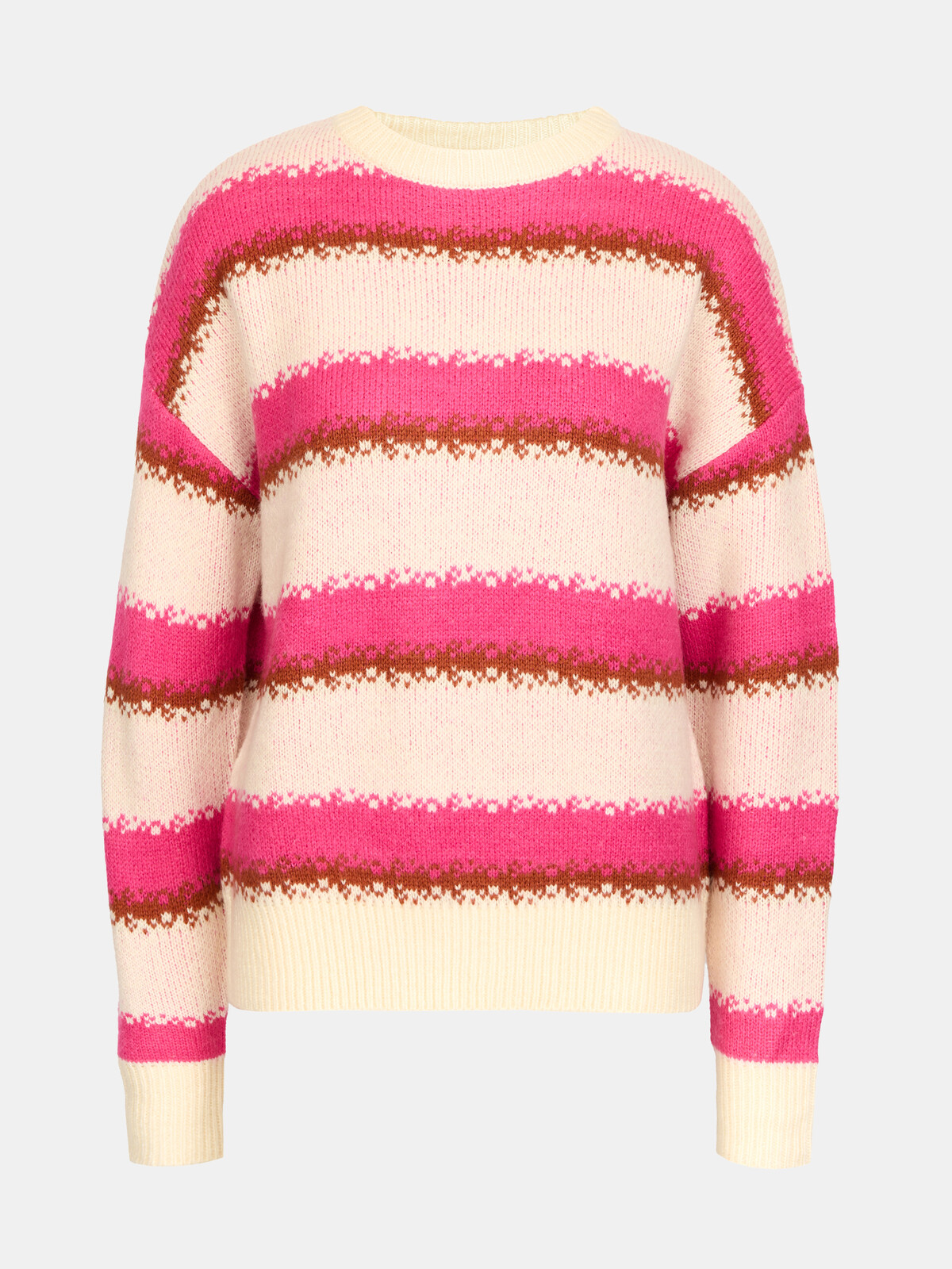 Ružový dámsky pruhovaný sveter ORSAY