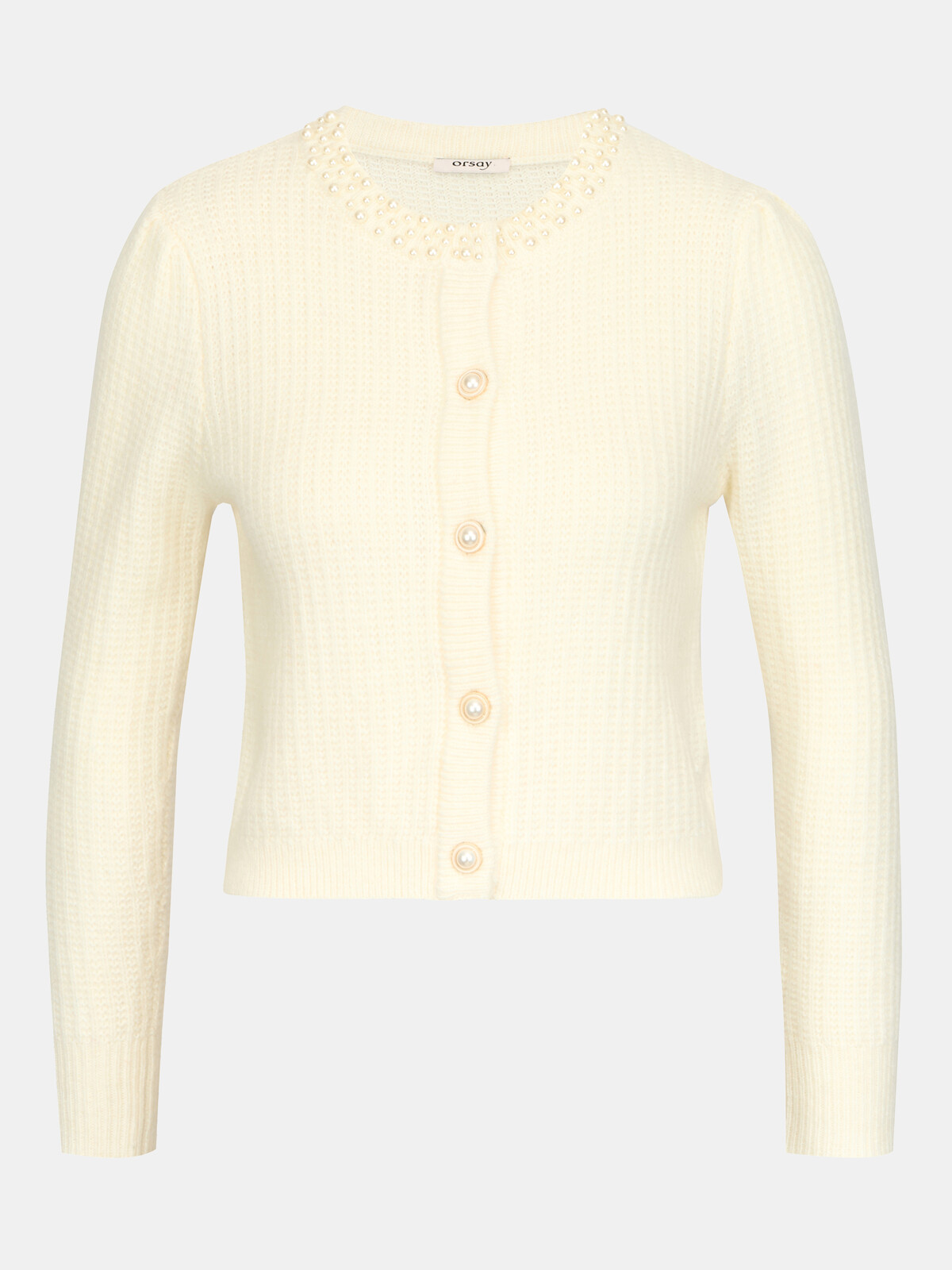 Krémový dámsky kardigan s aplikáciou ORSAY