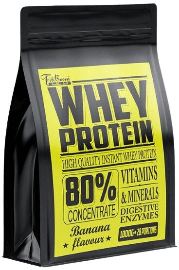 Fitboom whey protein 80 % 1000 g - banán prešla dmt 30.1.2025