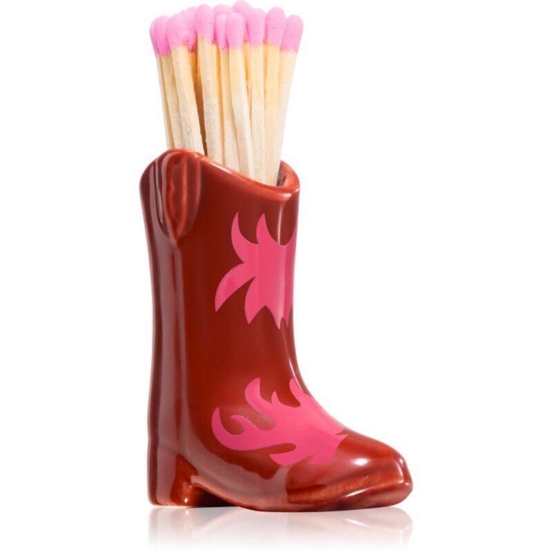 Paddywax Cowboy Boot Match Holder zápalky Red & Pink Flame 25 ks