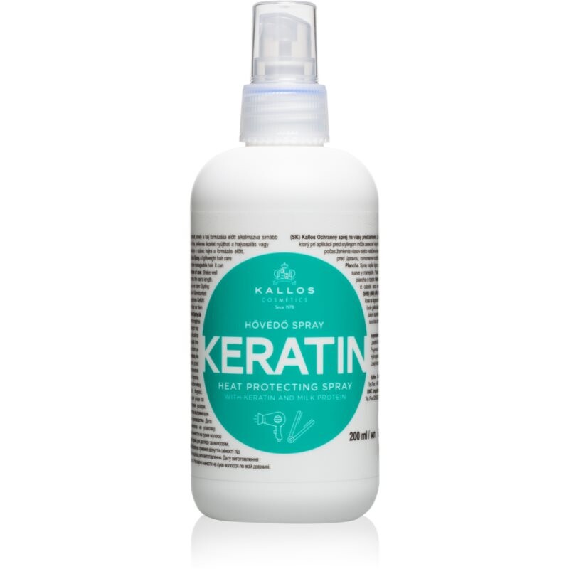 Kallos KJMN Keratin ochranný sprej pre tepelnú úpravu vlasov 200 ml
