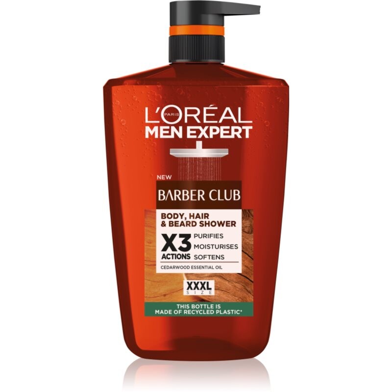 L’Oréal Paris Men Expert Barber Club čistiaci gél na bradu, tvár a vlasy 1000 ml