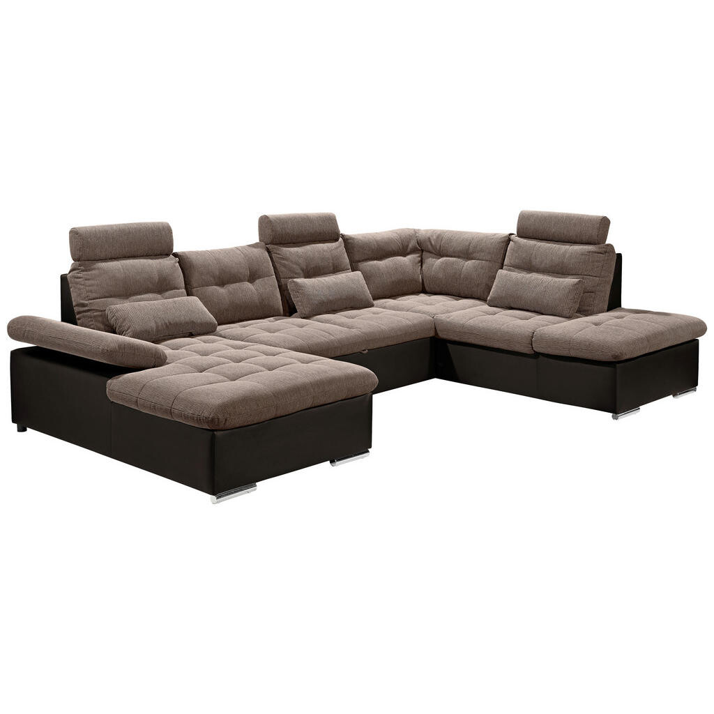 MID.YOU SEDACIA SÚPRAVA, textil, kompozitné drevo, tmavohnedá, svetlohnedá