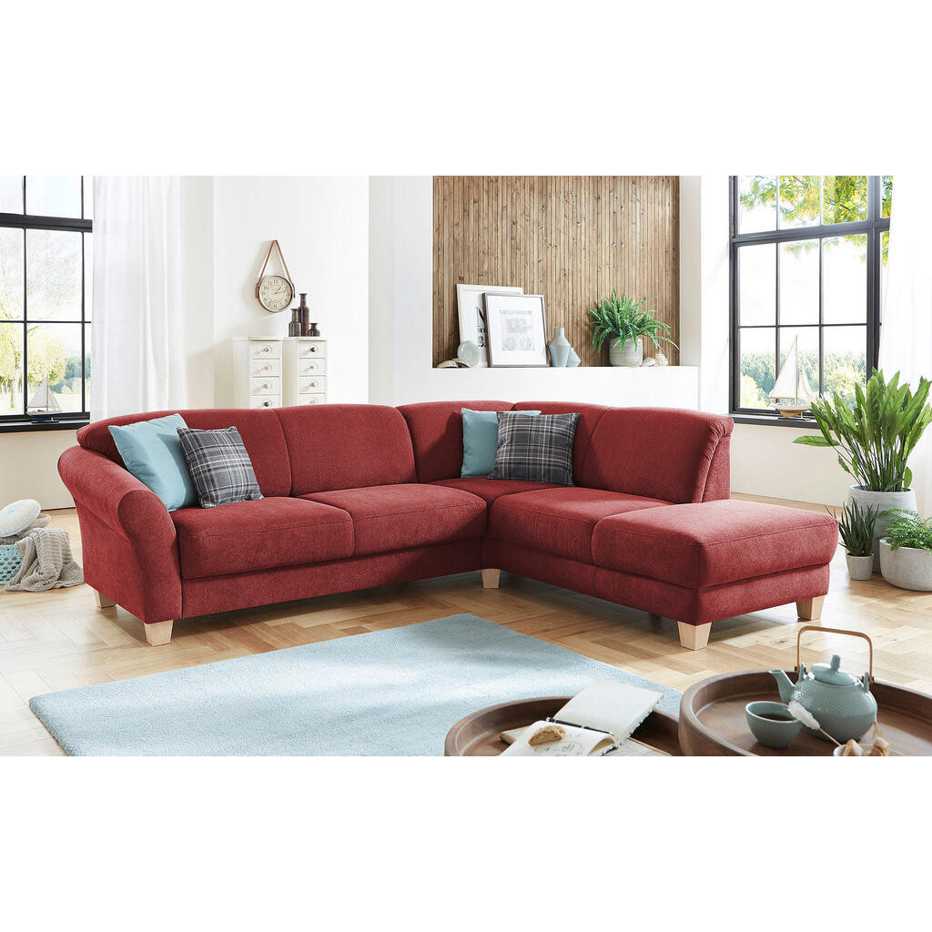 Sit & More ROHOVÁ SEDACIA SÚPRAVA, textil, červená