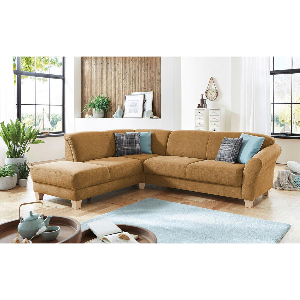 Sit & More ROHOVÁ SEDACIA SÚPRAVA, textil, horčicovožltá