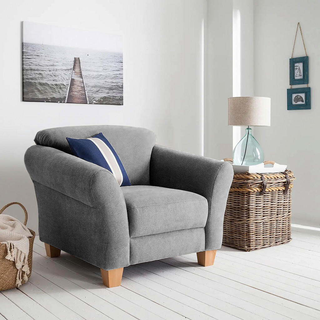 Sit & More KRESLO, textil, sivá