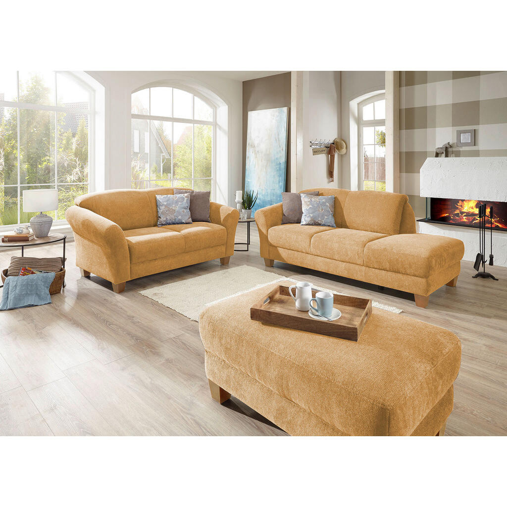 Sit & More LEŇOŠKA, textil, horčicovožltá