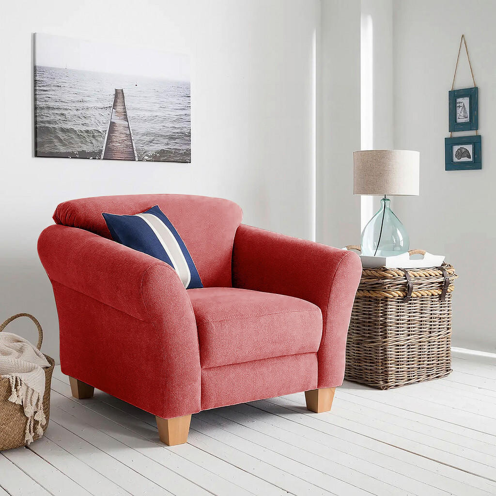 Sit & More KRESLO, textil, červená