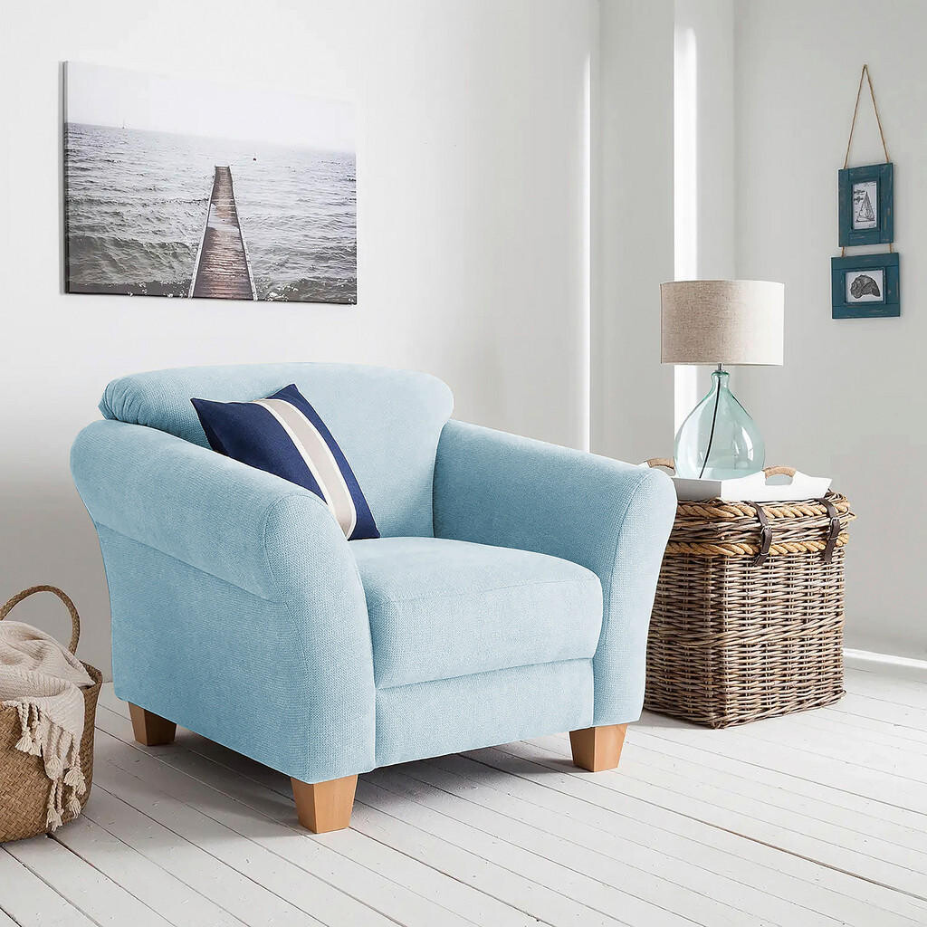 Sit & More KRESLO, textil, svetlomodrá