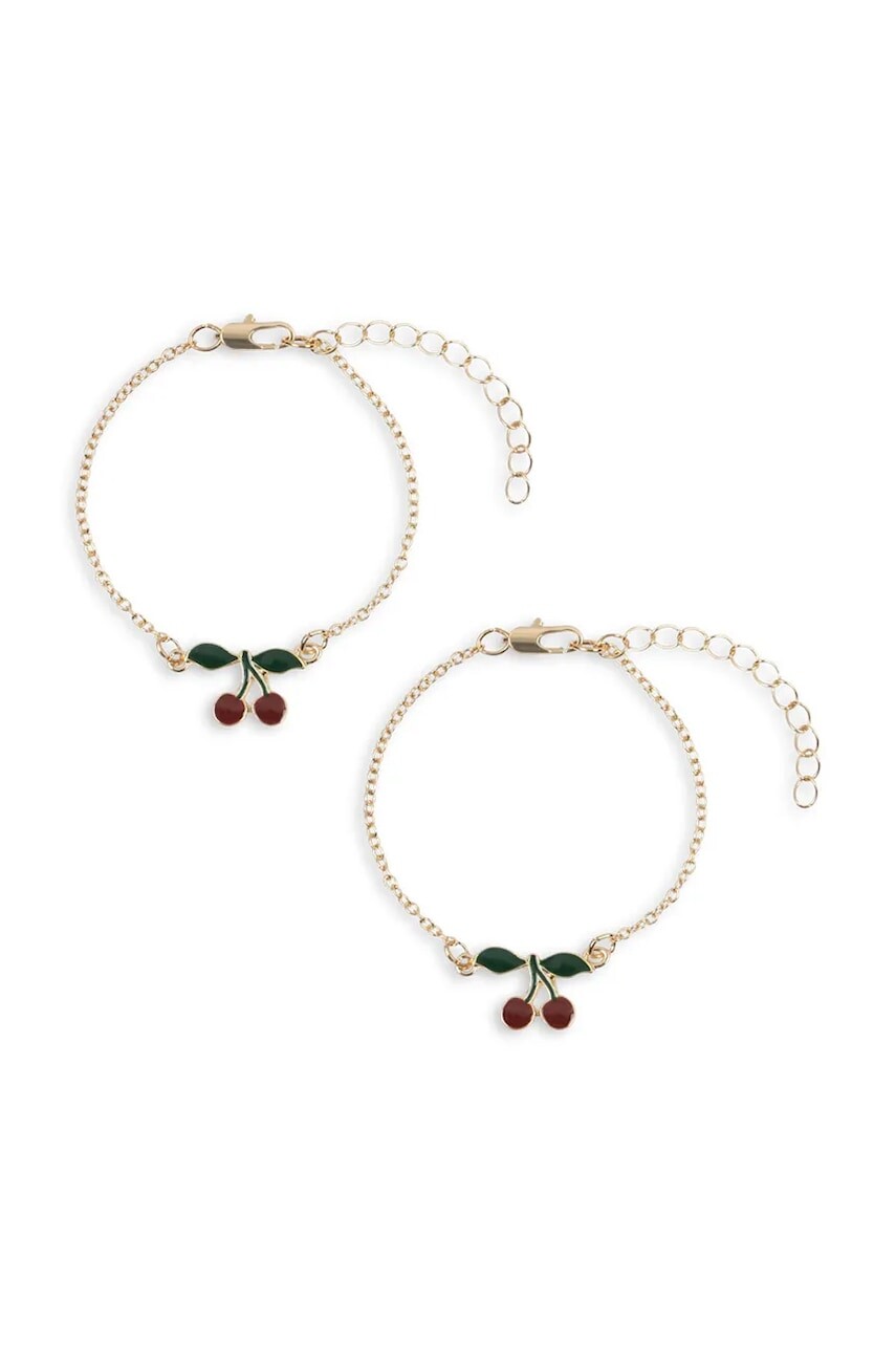 Detský náramok Konges Sløjd 2 PACK CHERRY BESTIE BRACELETS 2-pak