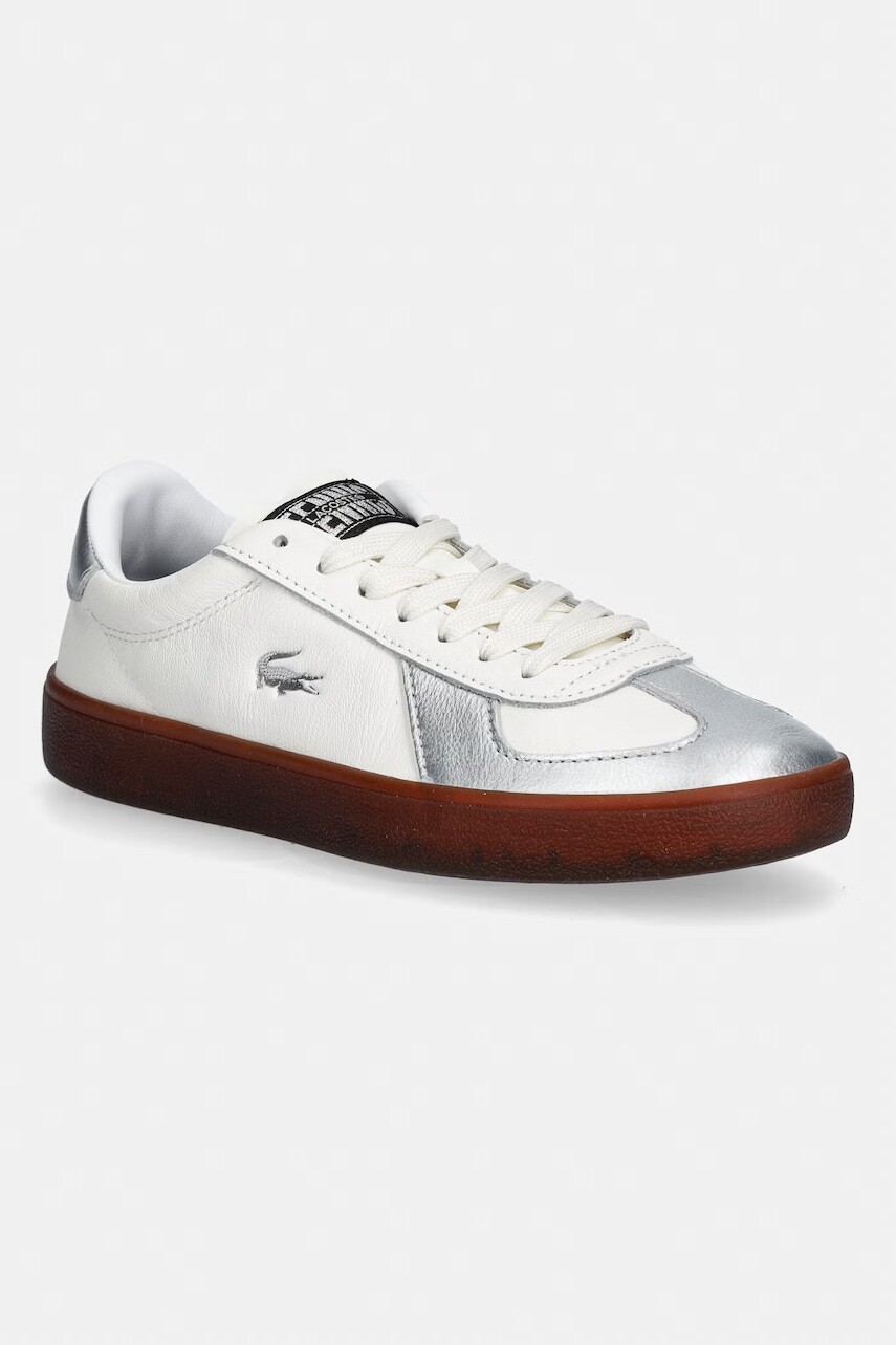 Kožené tenisky Lacoste Baseshot Pro Sneakers Silver & Gold Pack