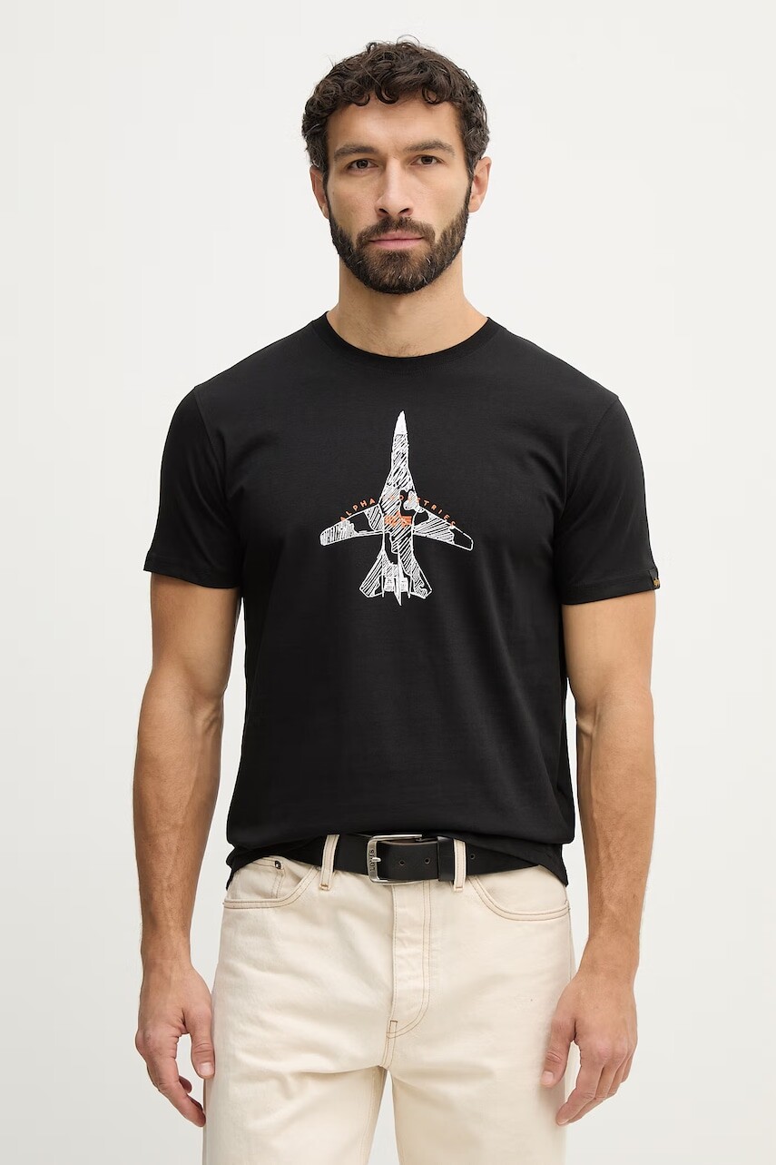 Bavlnené tričko Alpha Industries Air Force Sketch