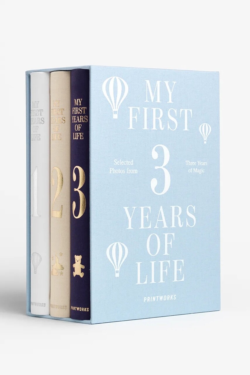 Sada fotoalbumov Printworks My First 3 Years 29 x 22 x 11,5 cm 3-pak