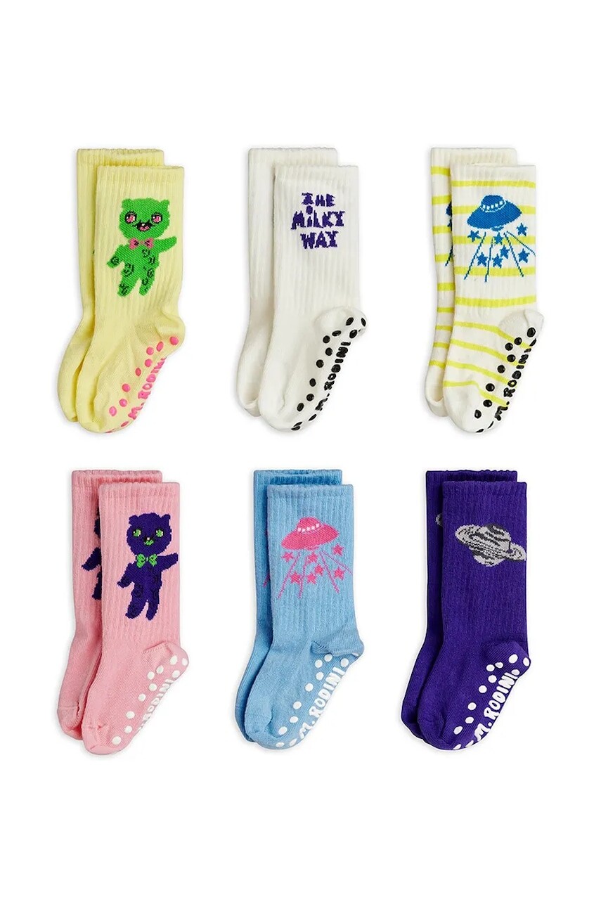 Detské ponožky Mini Rodini Alien 6-pak