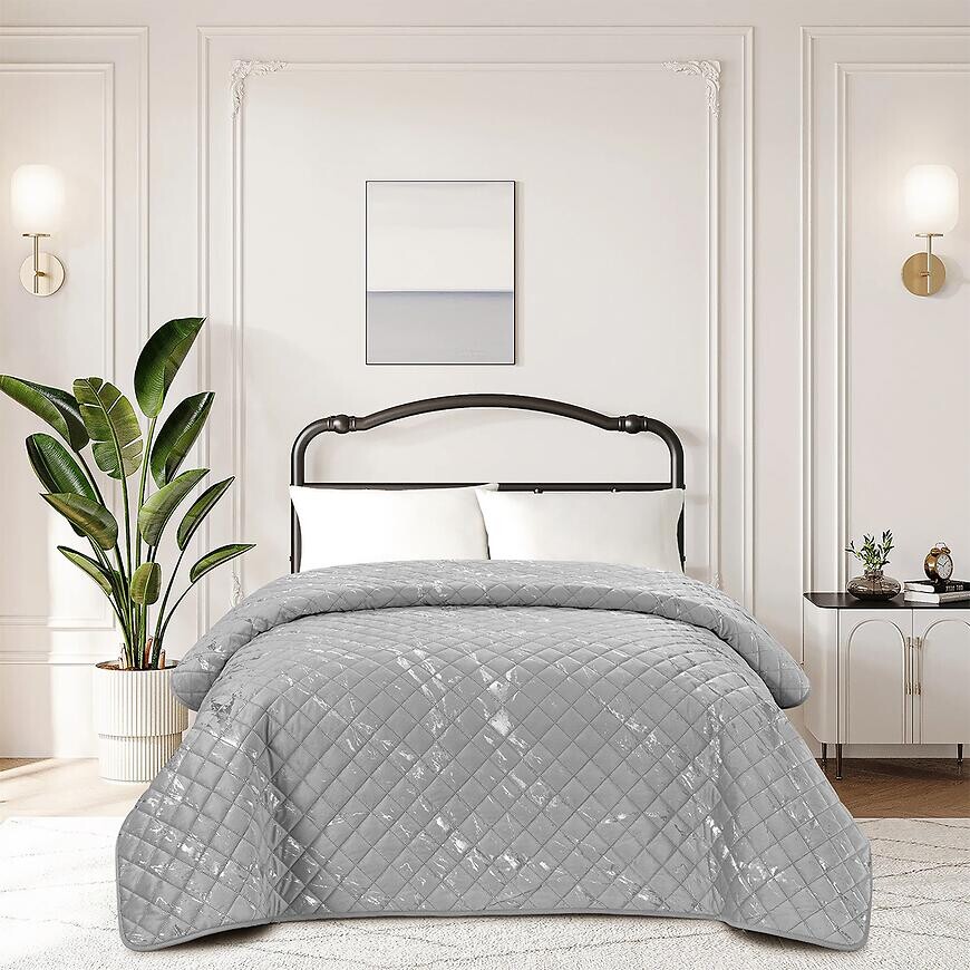 Prikrývka na posteľ Sofi 2504-7 sivá 220x250 cm