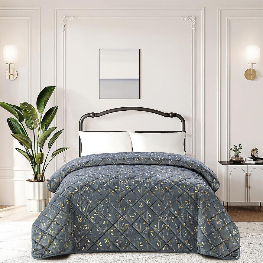 Prikrývka na posteľ Amelia 2504-15 sivá 170x220 cm