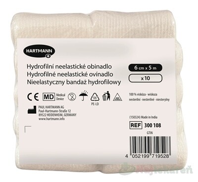 Ovínadlo hydrofilné neelastické nesterilné 6cmx5m 10ks