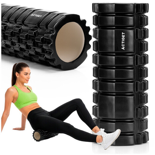 Masážny valec/roller - stredne tvrdý - čierny