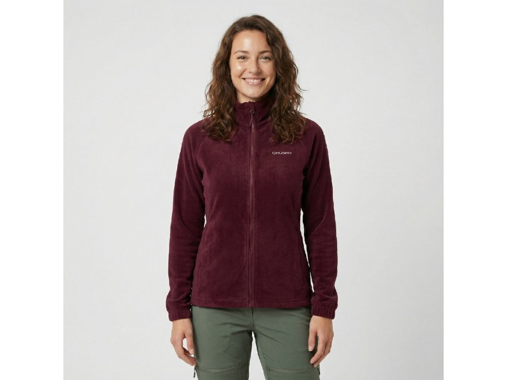Husky Dámska fleecová mikina Aflee L bordo Veľkosť: L