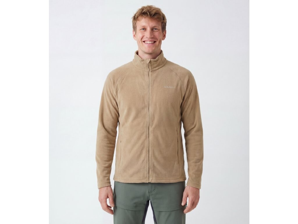 Husky Pánska fleecová mikina Aflee M beige Veľkosť: L