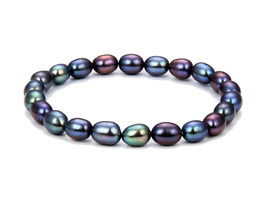 MOISS Tmavý perlový náramok PEARLS BP000033