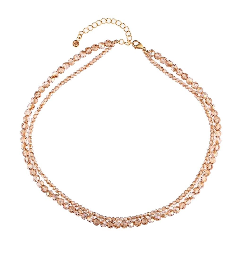 Preciosa Dvojitý náhrdelník s krištáľmi Preciosa Honeymoon 7540Y15