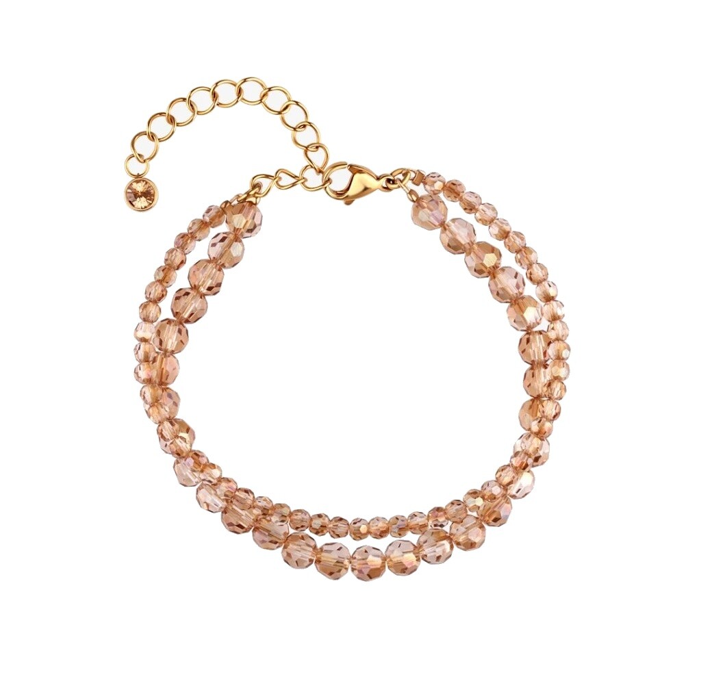 Preciosa Dvojitý náramok s krištáľmi Preciosa Honeymoon 7541Y15