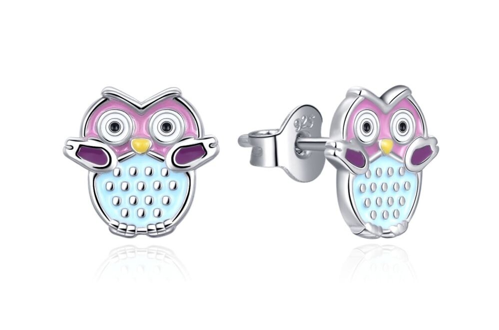 MOISS Detské strieborné náušnice Sova E0003769