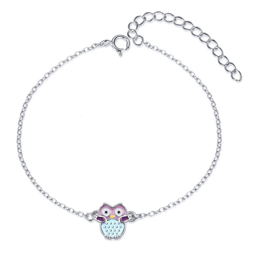 MOISS Strieborný dievčenský náramok so sovičkou B0001386