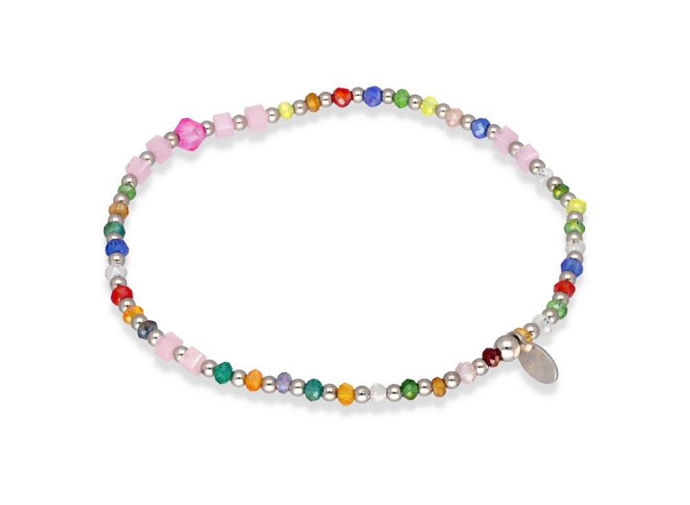 MOISS Strieborný korálkový náramok pre deti B0001830