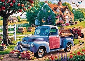 TREFL Puzzle Premium Plus Tea Time: Farmárovo auto 500 dielikov