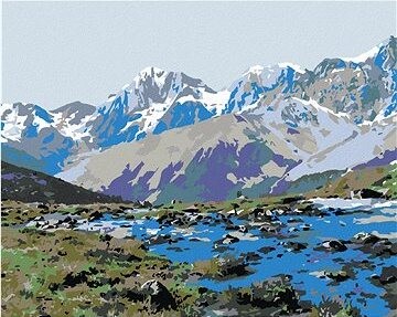 Diamondi – POTOK V HORÁCH, 40 × 50 cm, bez rámu a bez napnutia plátna