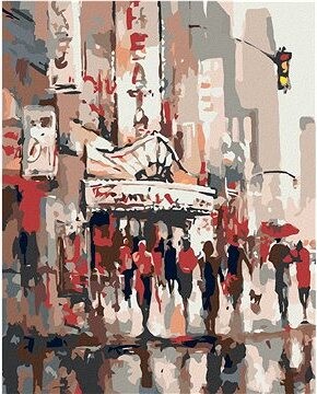 Diamondi – ĽUDIA PRI DIVADLE, 40 × 50 cm, bez rámu a bez napnutia plátna