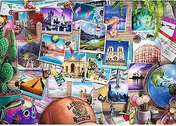 TREFL Puzzle Premium Plus Tea Time: Spomienky z ciest 500 dielikov