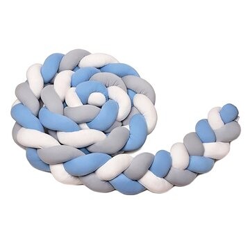 T-tomi Pletený mantinel 360 cm, white + grey + blue